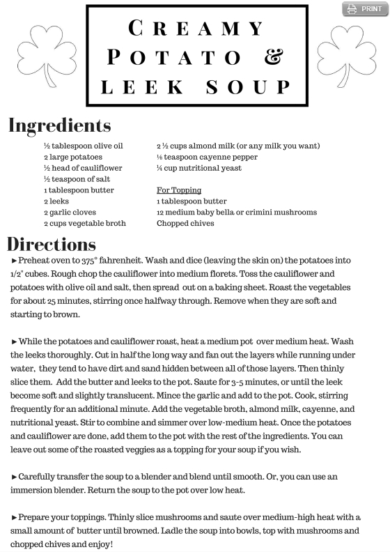 Creamy Potato Leek Soup Recipe